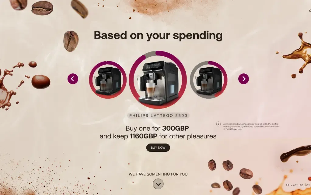 Recommendations based on spending